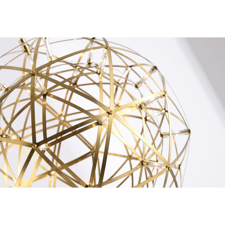 Round Metal Frame LED Ceiling Fixture with LED Star Lights by Bethel - view 16