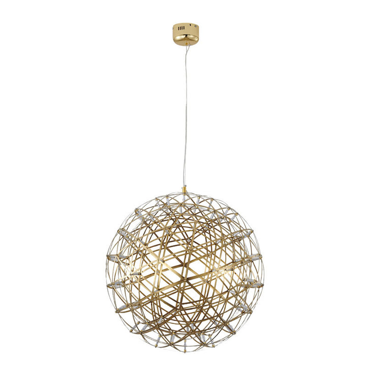 Round Metal Frame LED Ceiling Fixture with LED Star Lights by Bethel - view 28