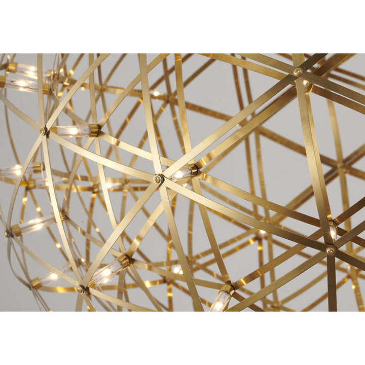 Round Metal Frame LED Ceiling Fixture with LED Star Lights by Bethel - view 29