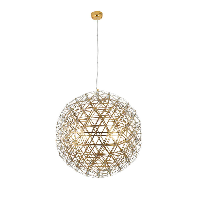 Round Metal Frame LED Ceiling Fixture with LED Star Lights by Bethel - view 44