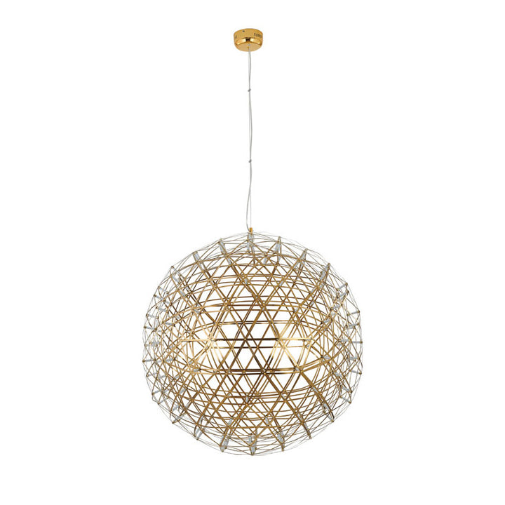 Round Metal Frame LED Ceiling Fixture with LED Star Lights by Bethel - view 44