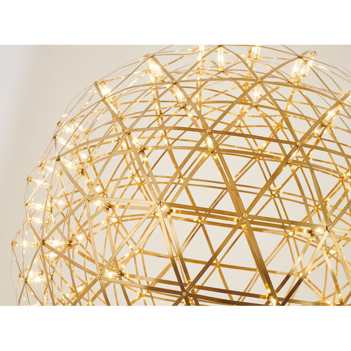 Round Metal Frame LED Ceiling Fixture with LED Star Lights by Bethel - view 45
