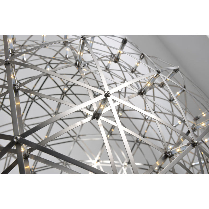 Round Metal Frame LED Ceiling Fixture with LED Star Lights by Bethel - view 51