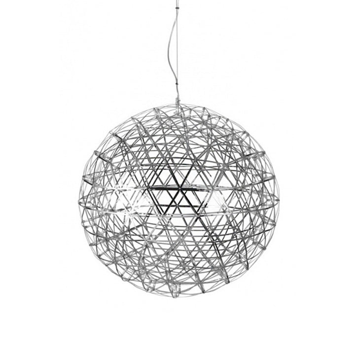 Round Metal Frame Ceiling Fixture with LED Star Lights in Satin Nickel by Bethel