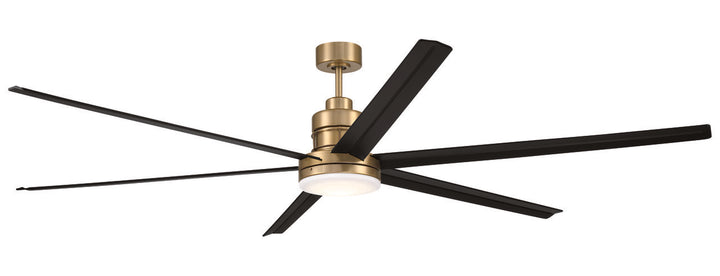 Mondo Ceiling Fan in Satin Brass/Flat Black / Frost White by Craftmade