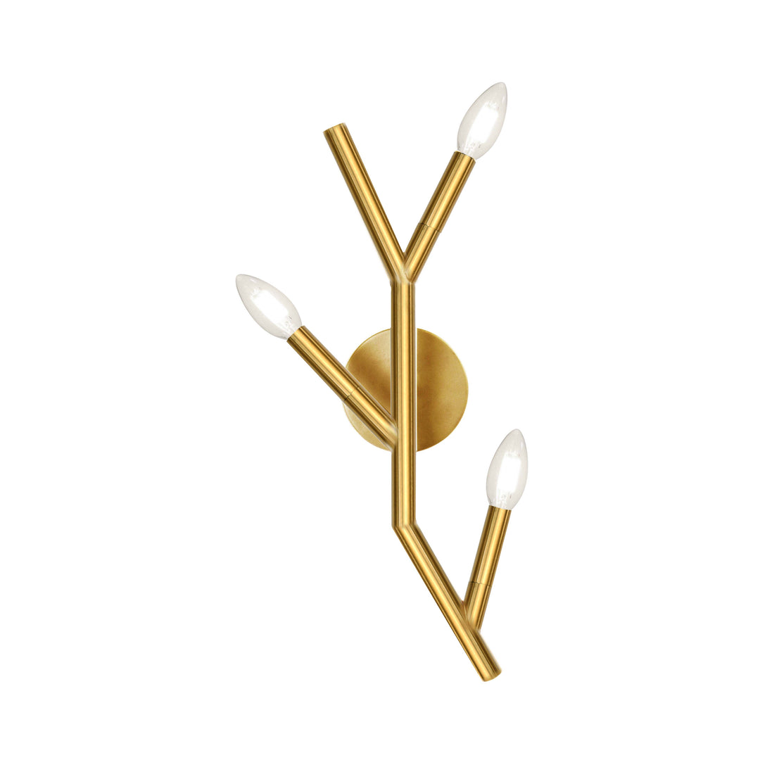 Morgan 3 Light Wall Sconce in Aged Brass by Dainolite