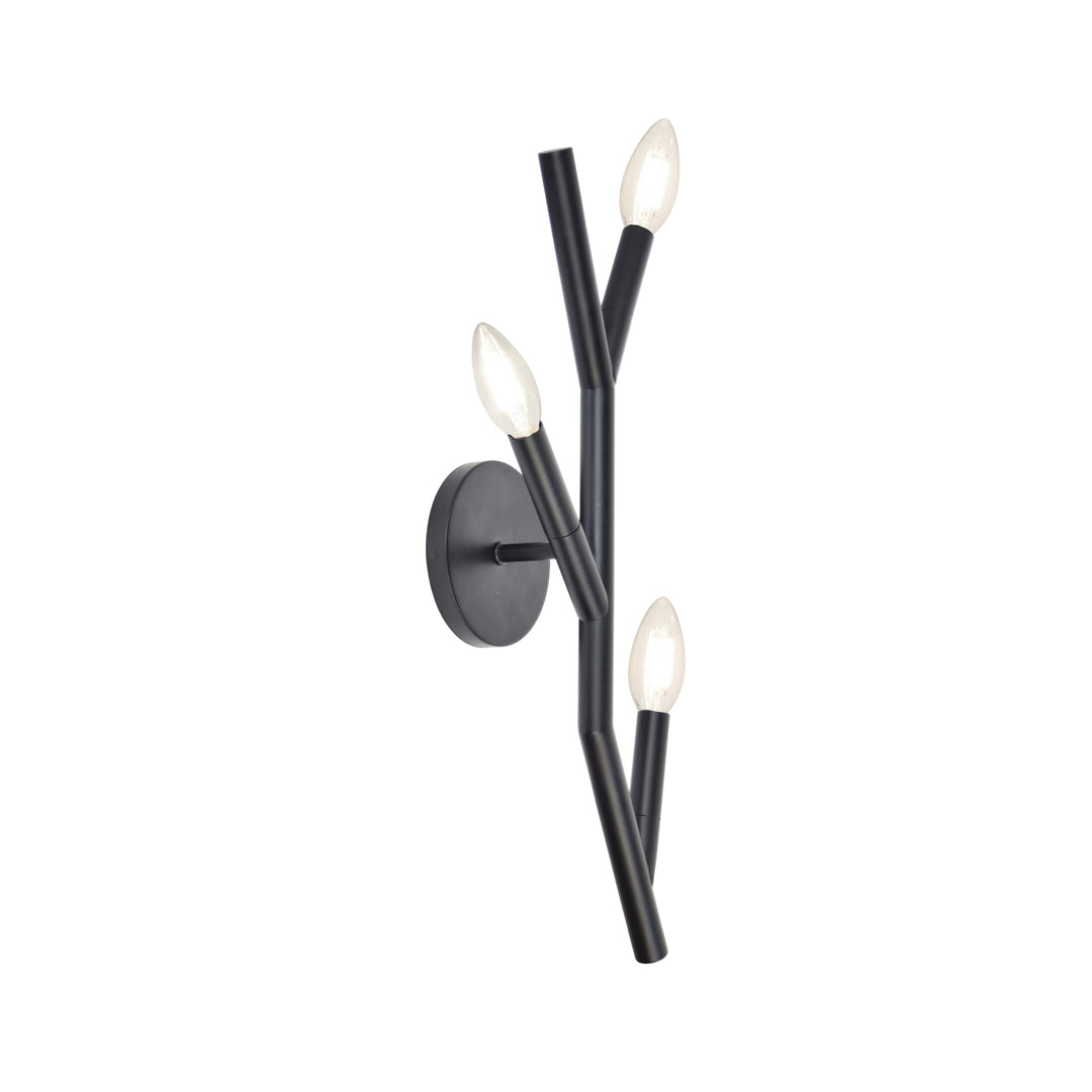 Morgan 3 Light Wall Sconce in Matte Black by Dainolite