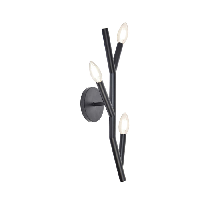 Morgan 3 Light Wall Sconce in Matte Black by Dainolite