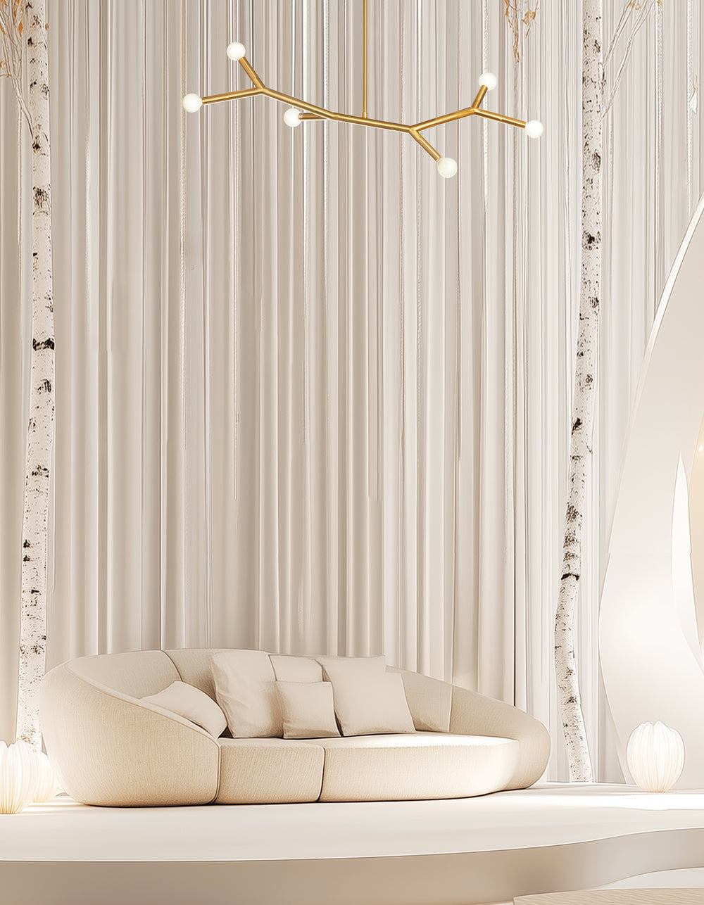 Morgan 6 Light Incandescent Horizontal Pendant by Dainolite - view 2