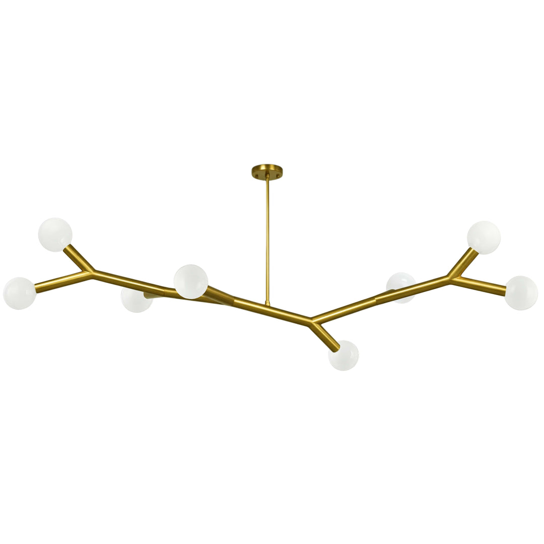 Morgan 8 Light Horizontal Pendant in Aged Brass by Dainolite