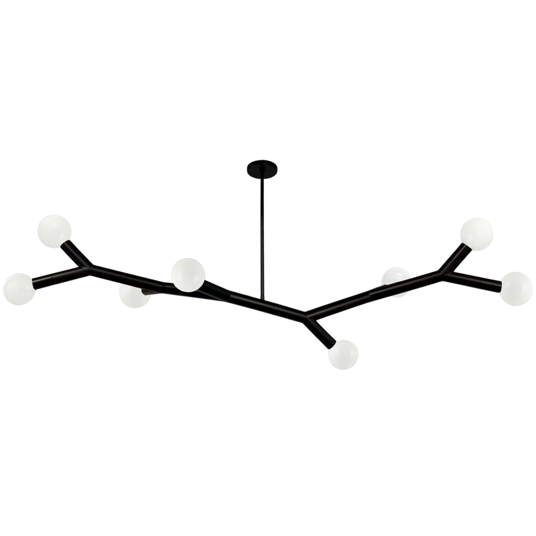 Morgan 8 Light Horizontal Pendant in Matte Black by Dainolite