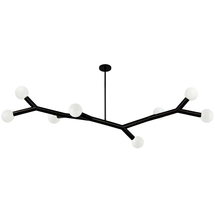 Morgan 8 Light Horizontal Pendant in Matte Black by Dainolite