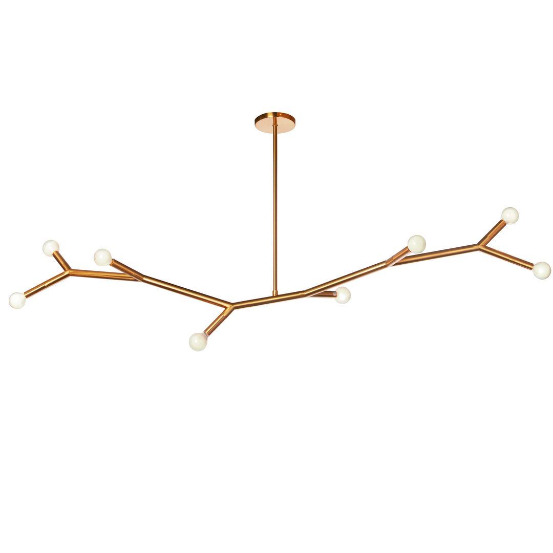 Morgan 8 Light Incandescent Horizontal Pendant in Aged Brass by Dainolite