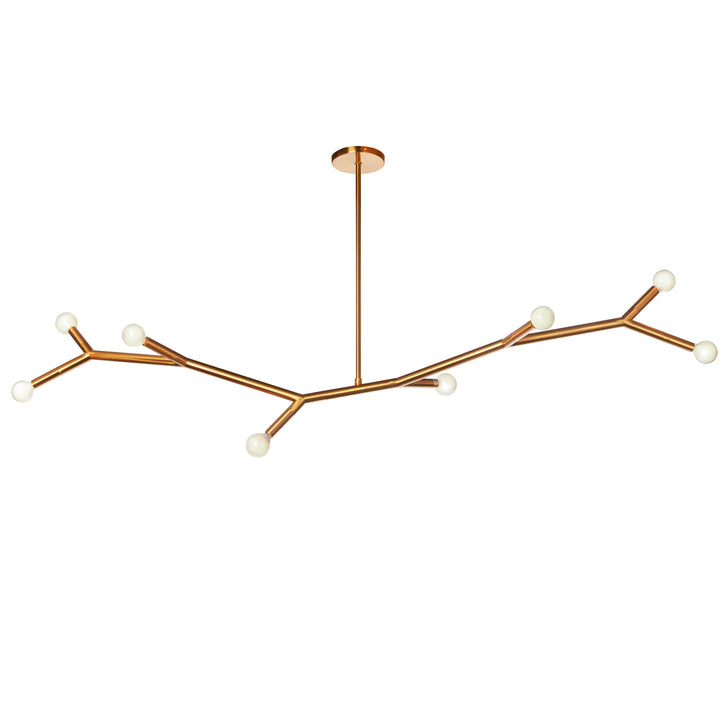 Morgan 8 Light Incandescent Horizontal Pendant in Aged Brass by Dainolite