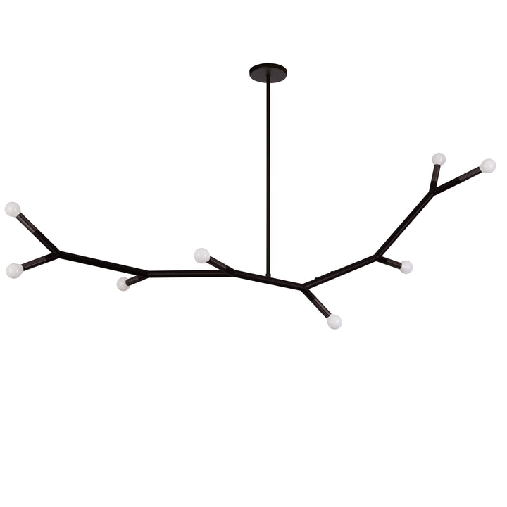 Morgan 8 Light Incandescent Horizontal Pendant in Matte Black by Dainolite
