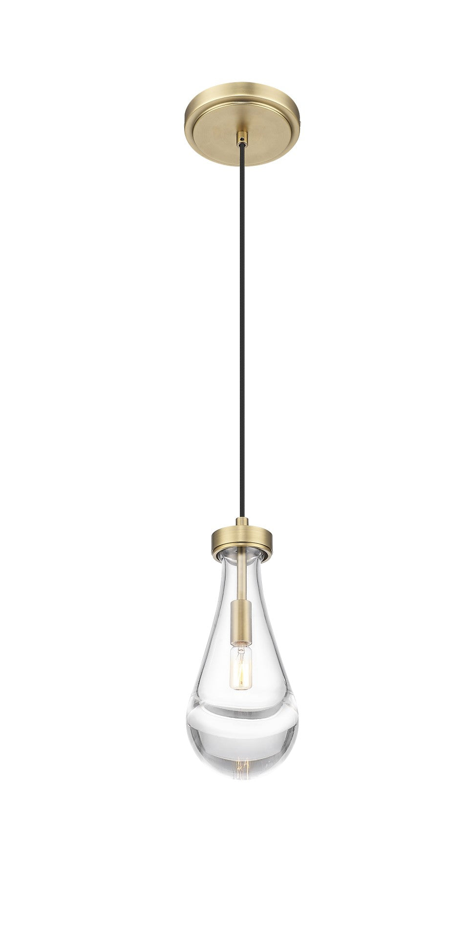 Newton - 1 Light Mini-Pendant in Aged Brass by Moderno Lighting