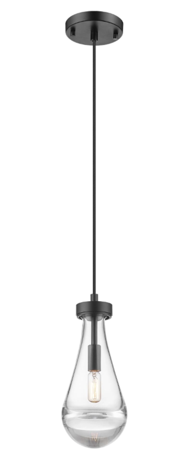Newton - 1 Light Mini-Pendant in Matte Black by Moderno Lighting