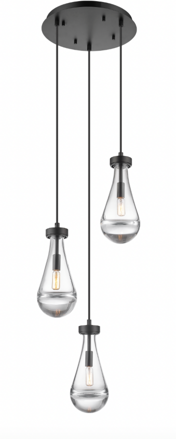 Newton - Multiple Light Pendant in Matte Black by Moderno Lighting