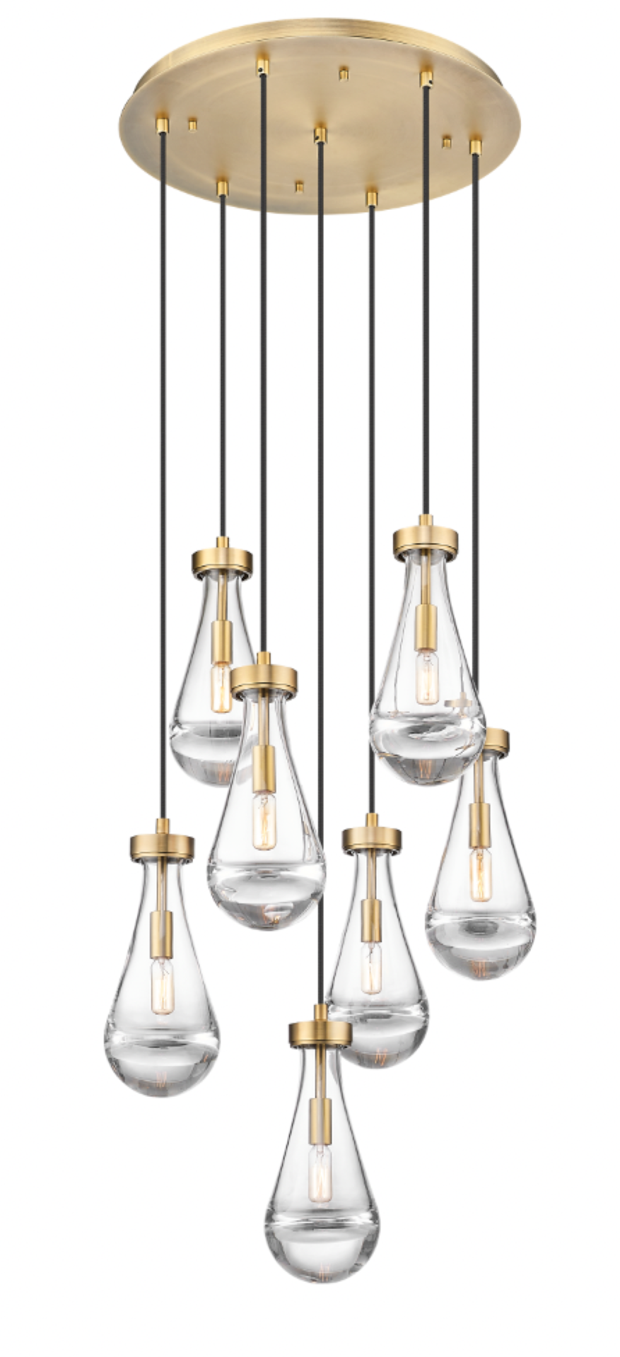 Newton - Multiple Light Pendant in Aged Brass by Moderno Lighting