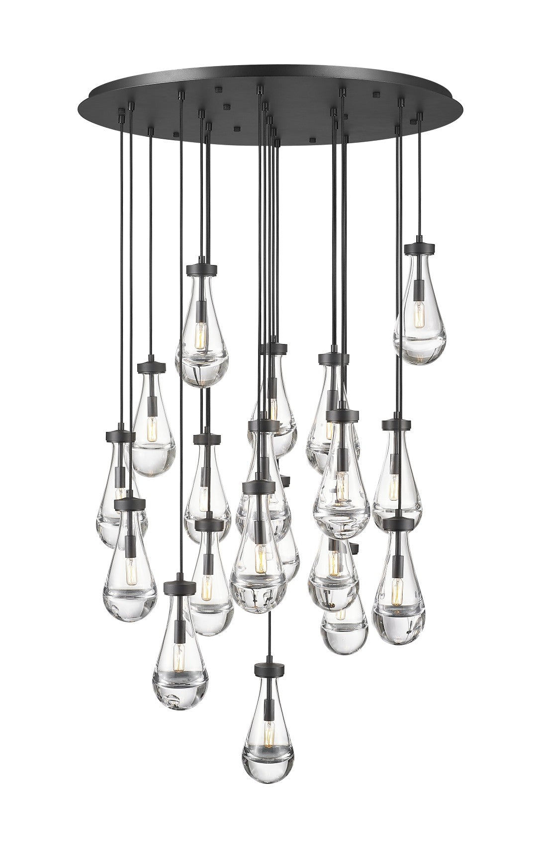 Newton - Multiple Light Pendant in Matte Black by Moderno Lighting