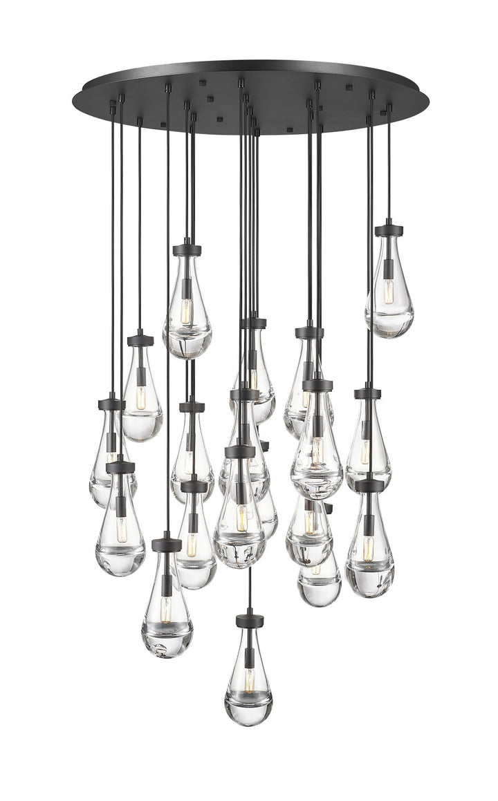 Newton - Multiple Light Pendant in Matte Black by Moderno Lighting
