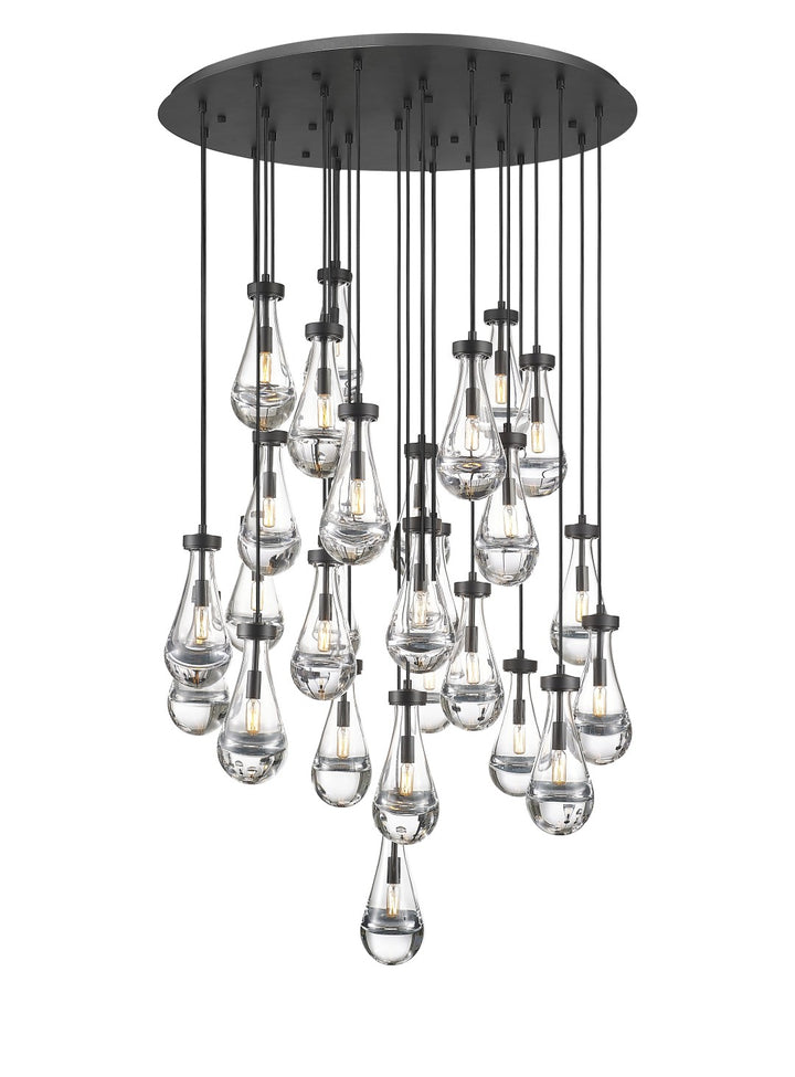 Newton - Multiple Light Pendant in Matte Black by Moderno Lighting