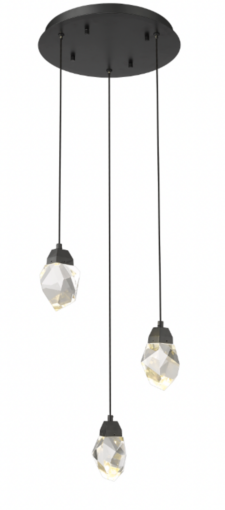 Theia - Multiple Light LED Pendant in Matte Black by Moderno Lighting