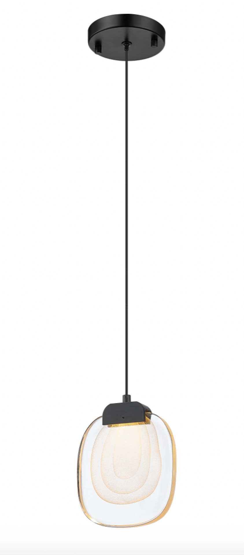 Gaia - 1 Light LED Mini-Pendant in Matte Black by Moderno Lighting