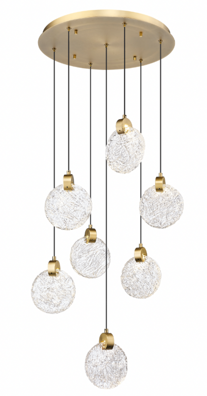 Loki - Multiple Light LED Pendant in Aged Brass by Moderno Lighting