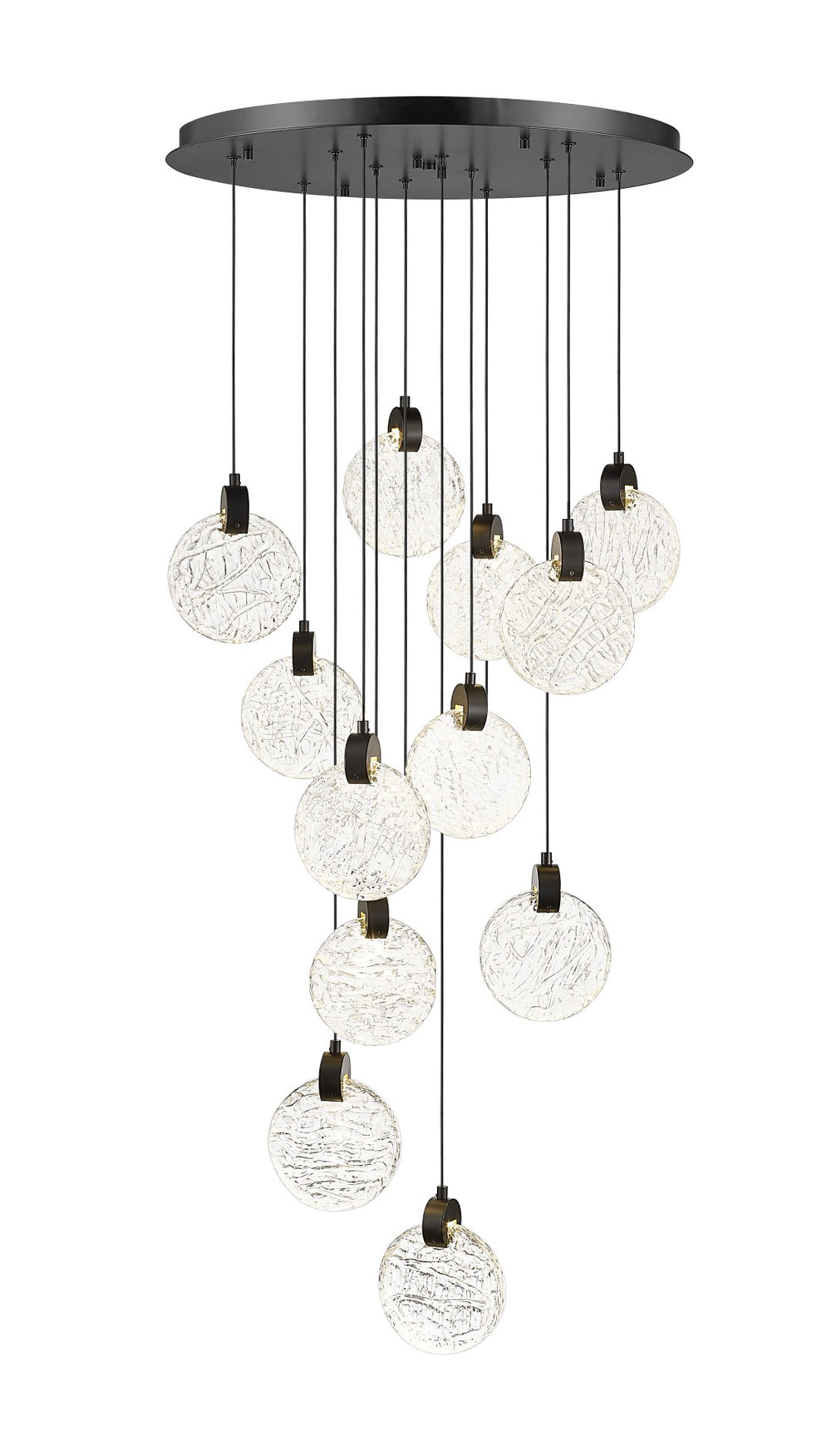 Loki - Multiple Light LED Pendant in Matte Black by Moderno Lighting