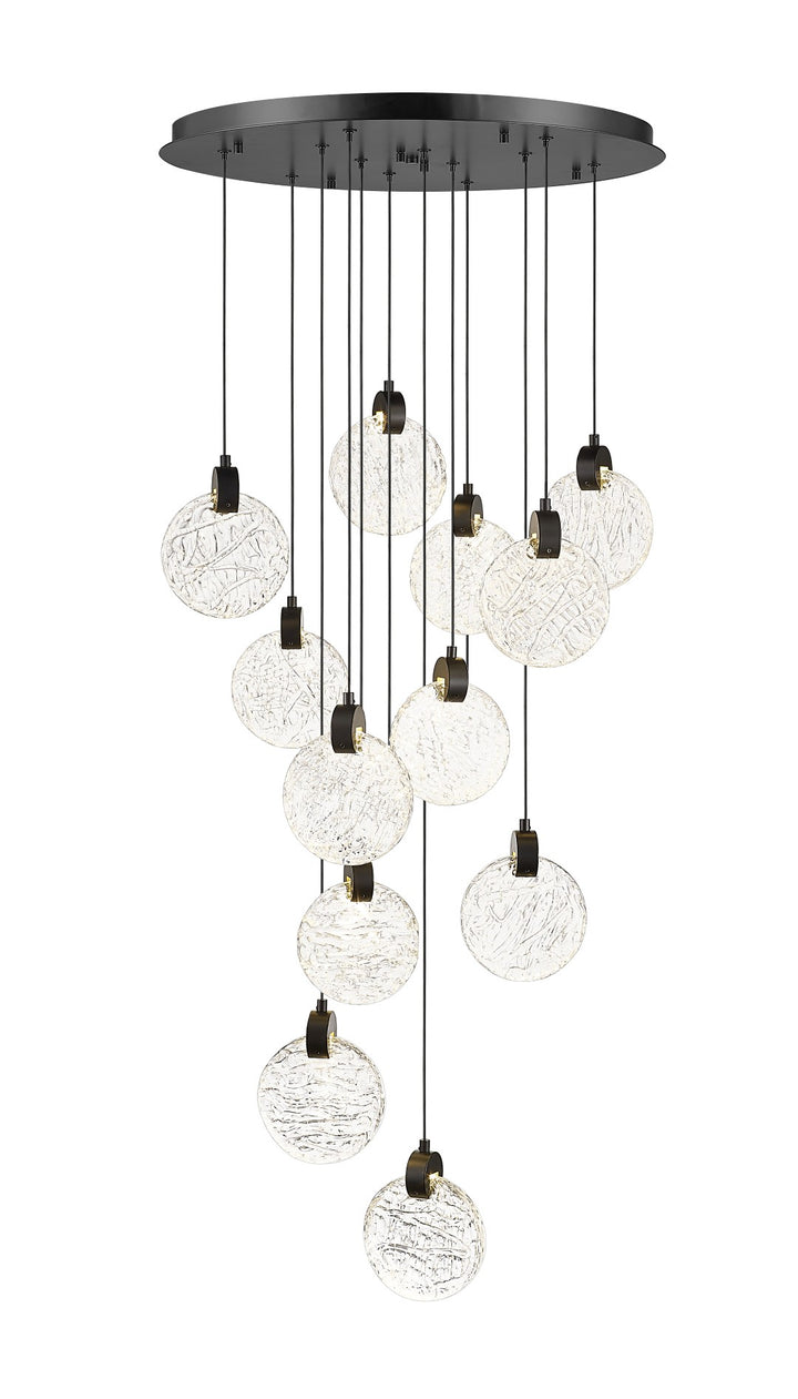 Loki - Multiple Light LED Pendant in Matte Black by Moderno Lighting