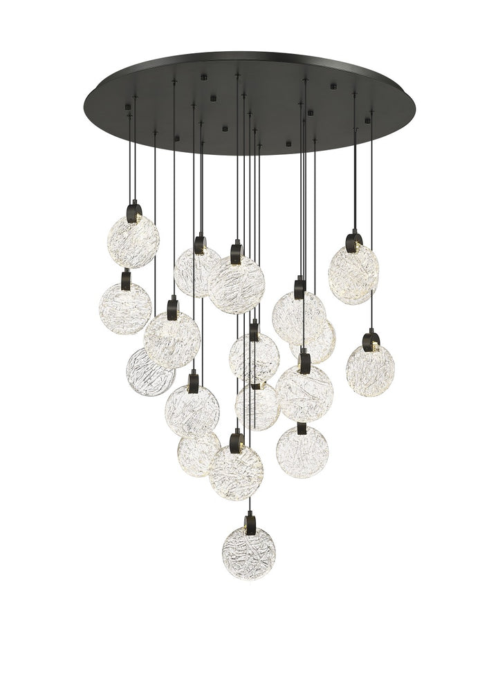Loki - Multiple Light LED Pendant in Matte Black by Moderno Lighting