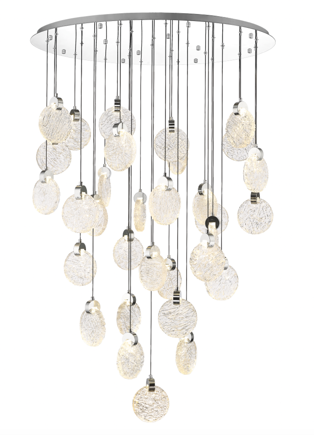 Loki - Multiple Light LED Pendant in Polished Chrome by Moderno Lighting