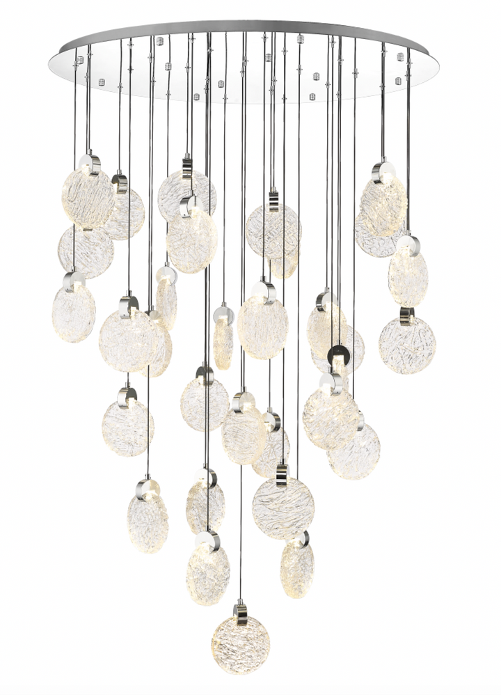 Loki - Multiple Light LED Pendant in Polished Chrome by Moderno Lighting