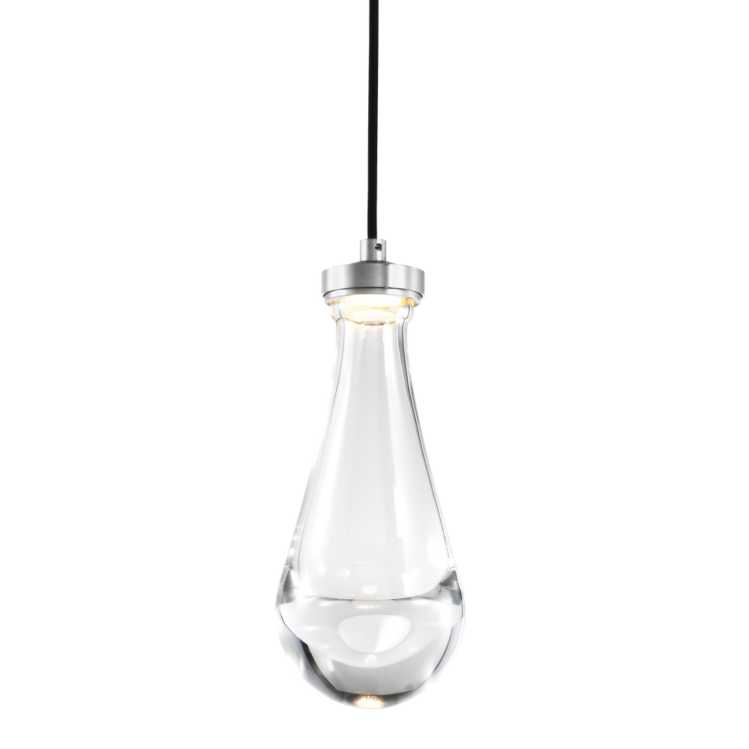 Vaso Water Drop Mini-Pendant in Polished Nickel by Zeev
