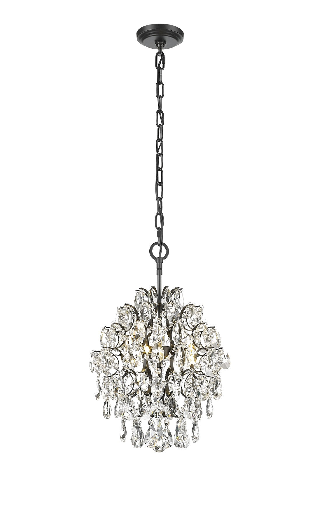 Villa - Multiple Light Chandelier with Crystal in Matte Black by Moderno Lighting