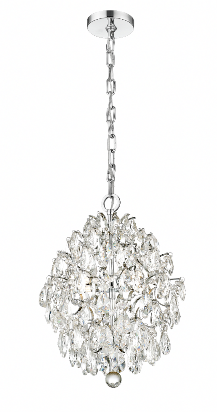 Villa - Multiple Light Chandelier with Crystal in Polished Chrome by Moderno Lighting