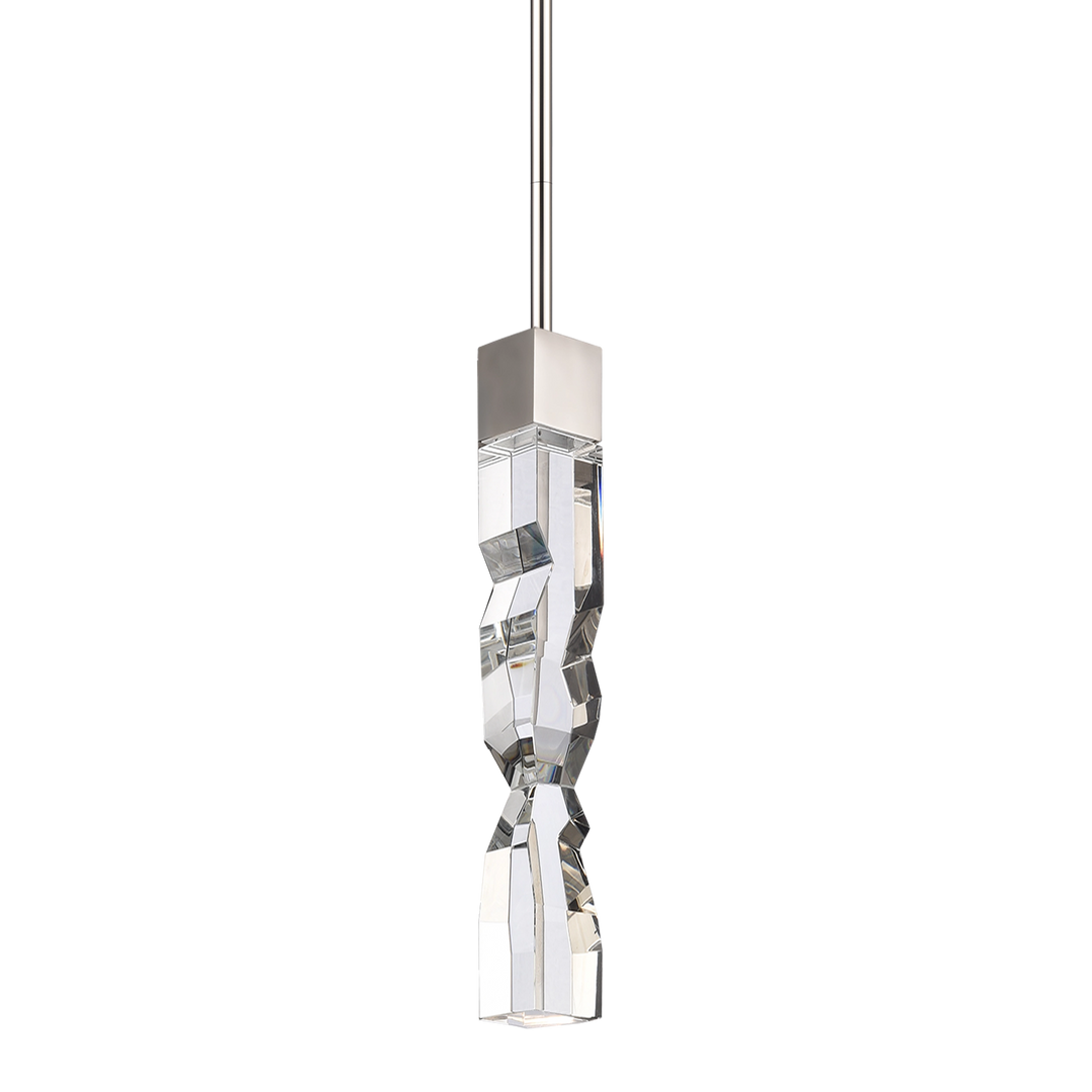 Mamadim Crystal Mini-Pendant in Polished Nickel by Zeev