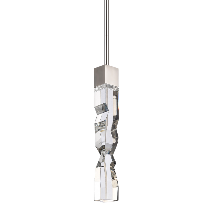 Mamadim Crystal Mini-Pendant in Polished Nickel by Zeev