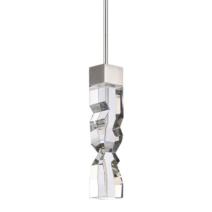 Mamadim Crystal Mini-Pendant in Polished Nickel by Zeev