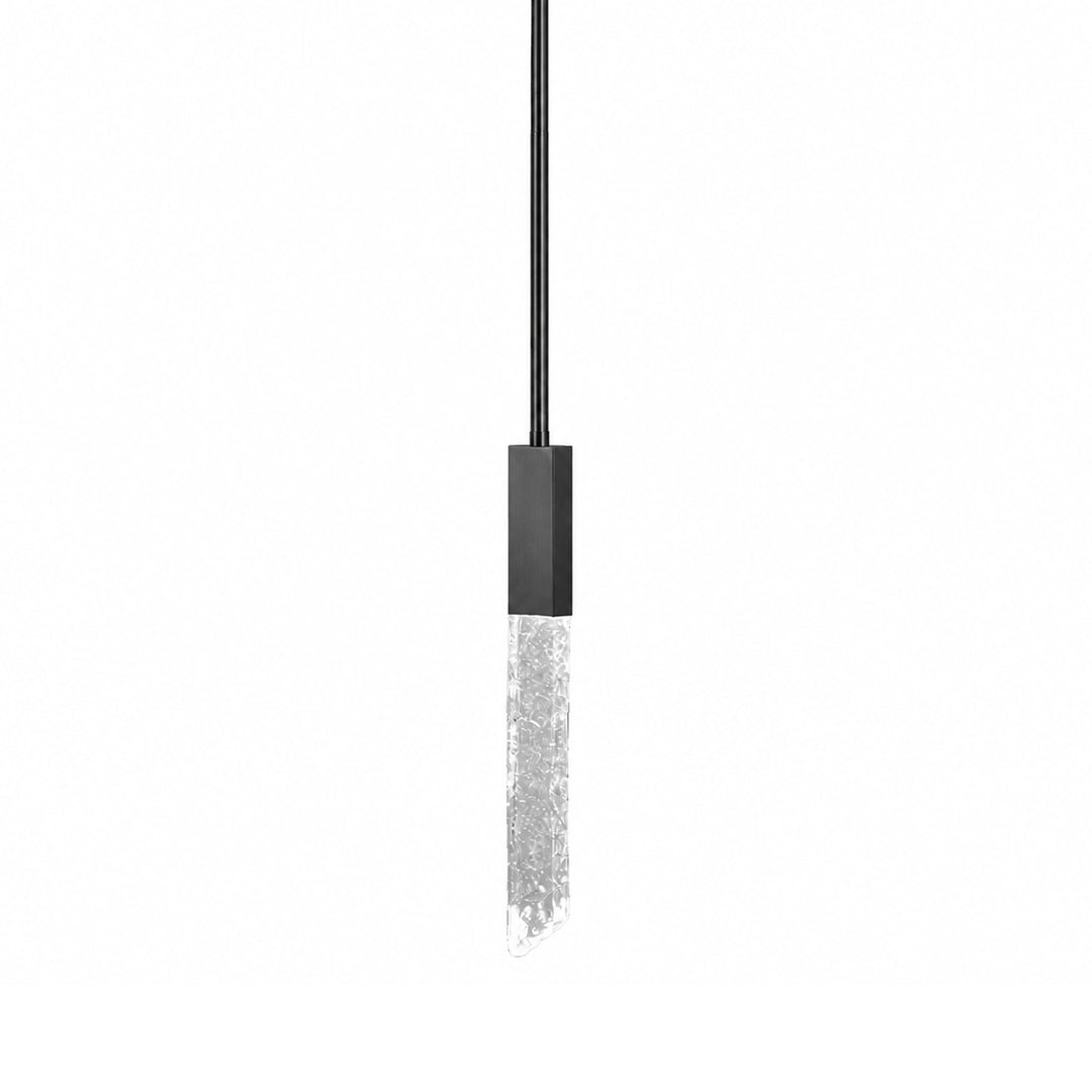 Valenza Water Glass Mini-Pendant in Satin Brushed Black by Zeev