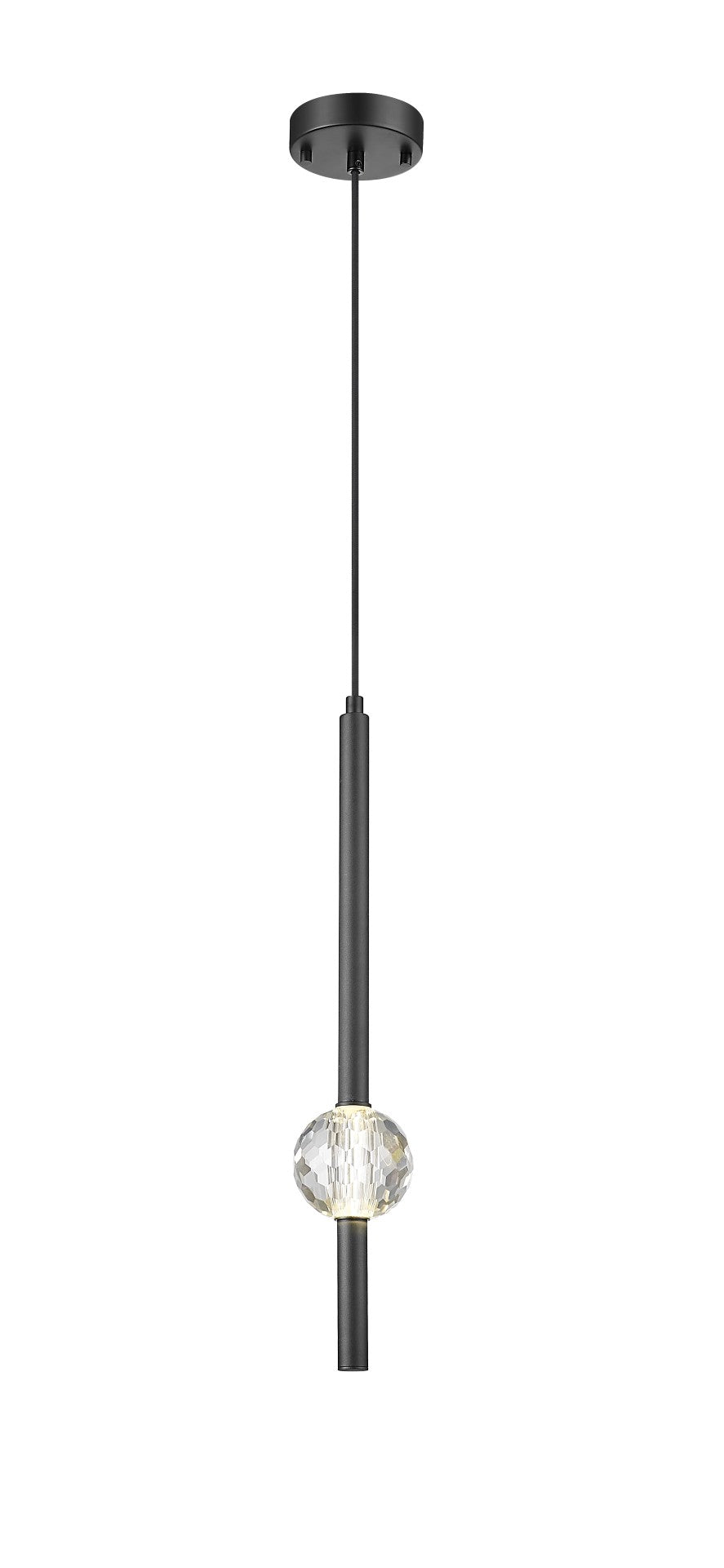 Zeus - 1 Light LED Mini-Pendant in Textured Black by Moderno Lighting