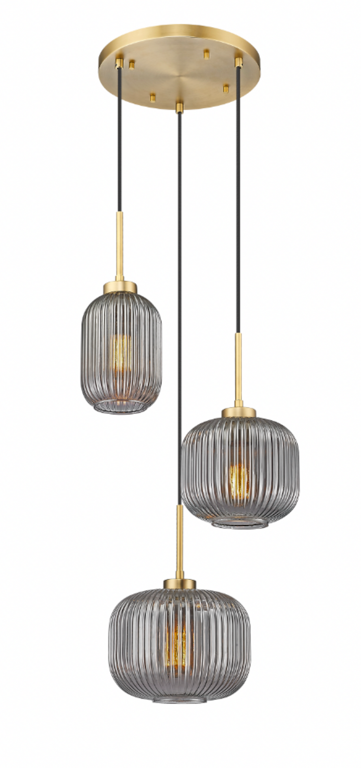 Omni - 3 Light Multi-Pendant with Clear or Smoked Glass by Moderno Lighting - view 2
