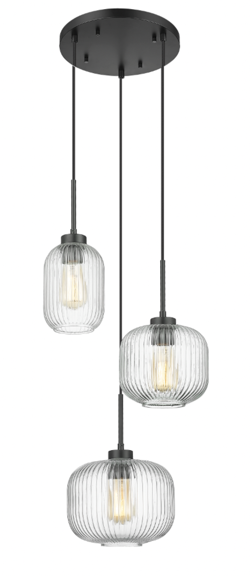 Omni - 3 Light Multi-Pendant with Clear or Smoked Glass by Moderno Lighting - view 4