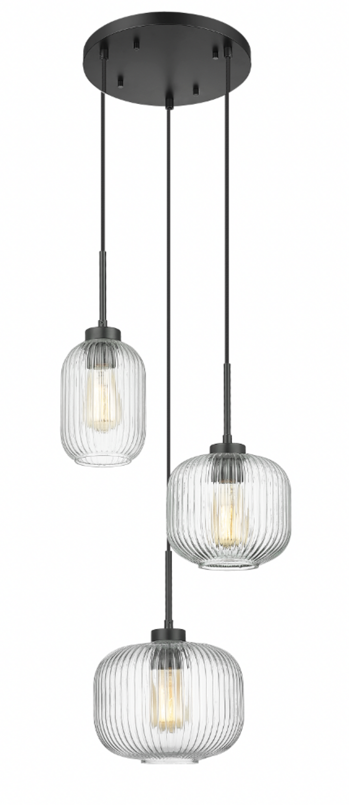 Omni - 3 Light Multi-Pendant with Clear or Smoked Glass by Moderno Lighting - view 4