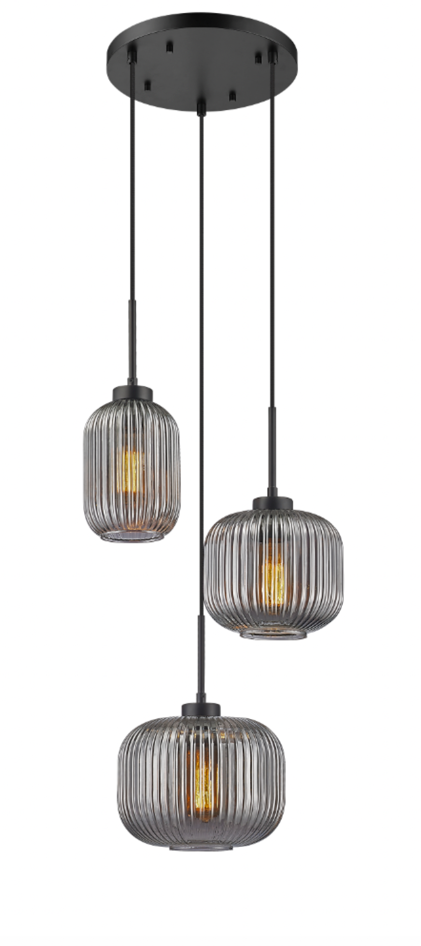 Omni - 3 Light Multi-Pendant with Clear or Smoked Glass by Moderno Lighting - view 6