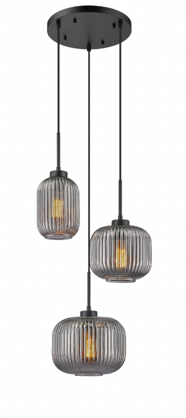 Omni - 3 Light Multi-Pendant with Clear or Smoked Glass by Moderno Lighting - view 6
