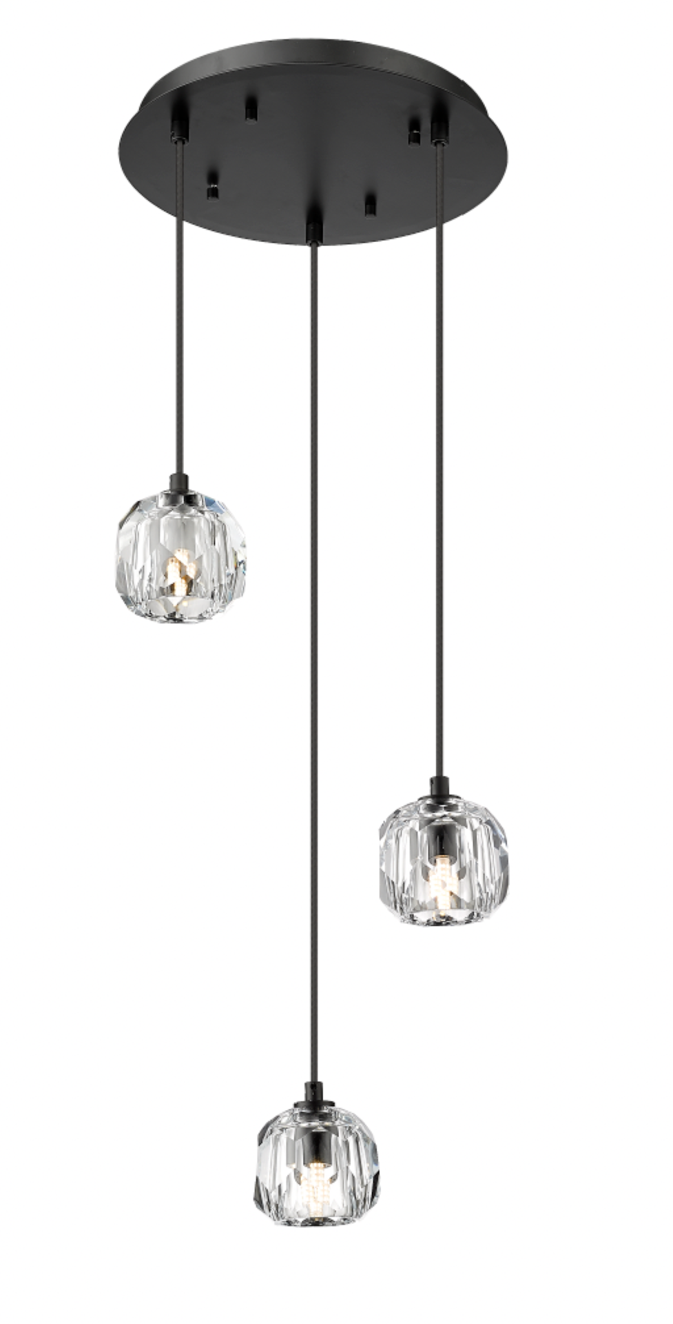 Athena - Multiple Light Pendant in Matte Black by Moderno Lighting