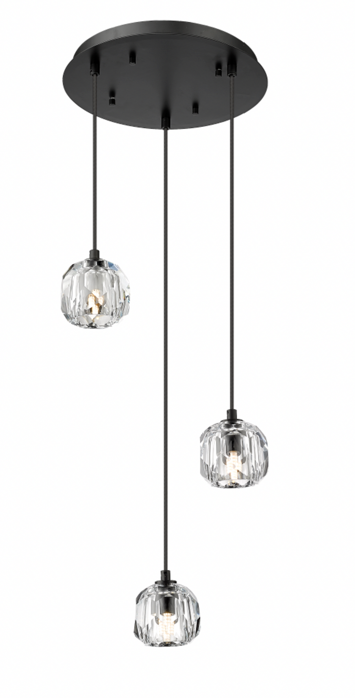 Athena - Multiple Light Pendant in Matte Black by Moderno Lighting