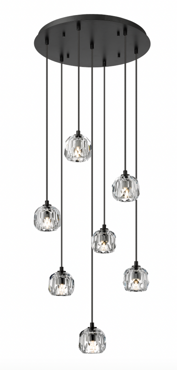 Athena - Multiple Light Pendant in Matte Black by Moderno Lighting